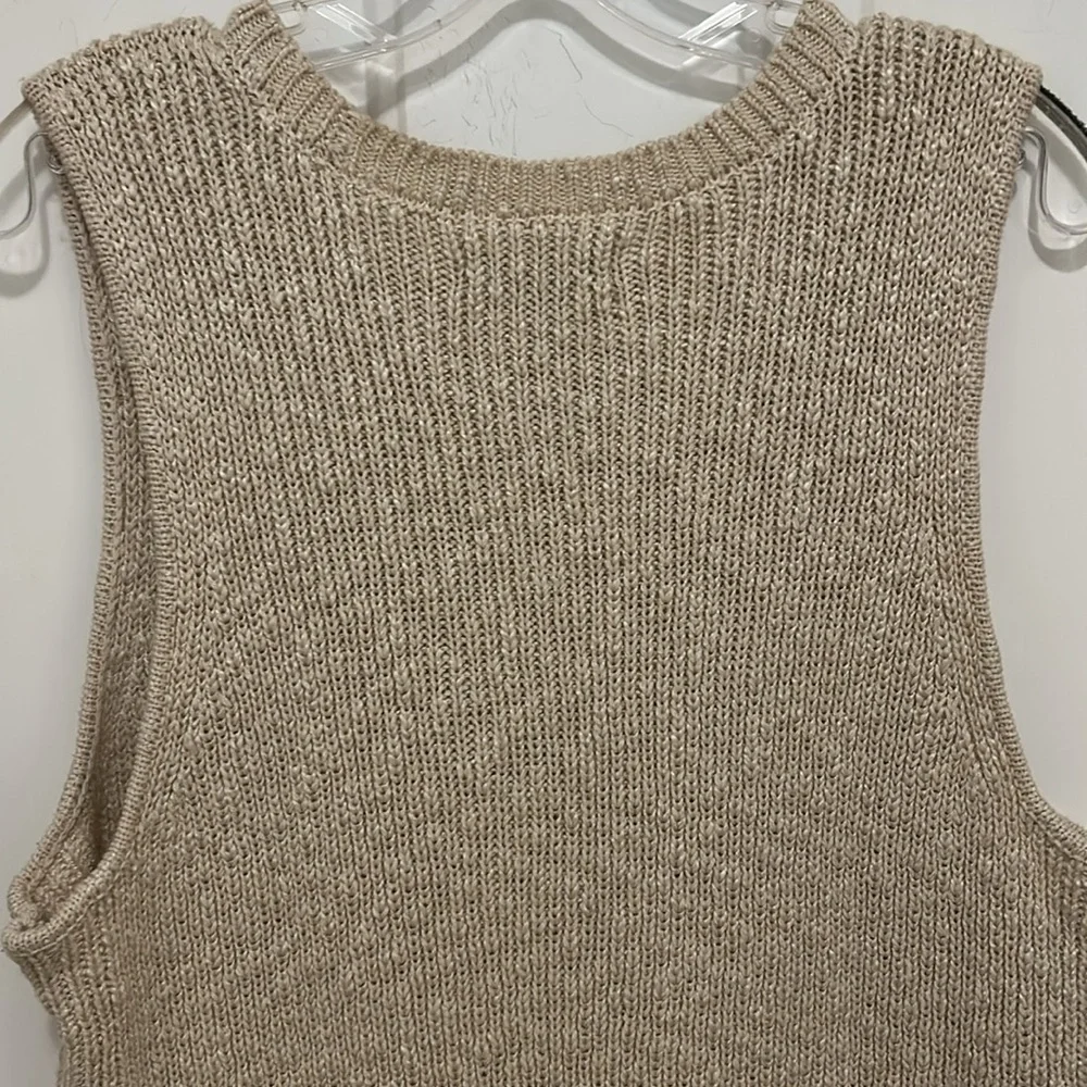 Ryegrass Beige Tan Knit Sleeveless Vest XL